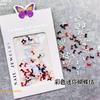 Arte de Uñas Año Nuevo Rojo Vino Resina Lazo Joyería Angela Rojo Cinta regular Mini tamaño pequeño Decoración Punta de Dedo