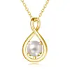 Amazon Transfronterizo Collar Nuevo Color de Piedra Collar con Colgante Infinito Joyería de Cuello de Moda Casual para Mujeres Regalo de Cumpleaños