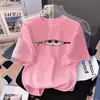 Transfronterizo Caliente 2025 Verano Nuevo Diseño Sensación Camiseta Blanca de Manga Corta para Mujer Holgada Versátil Casual Camiseta Superior