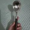 Cuchara para Helado Pulida al Agua de Alta Calidad Cuchara Especial para Sandía de Verano Cuchara de Acero Inoxidable Imitación Madera de Nogal Cuchara Sacabolas para Fruta Redonda