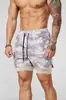 Pantalones Cortos Deportivos para Hombre 2 en 1 Doble Capa Músculo Entrenamiento Deportivo Fitness Casual Sueltos Estampados Secado Rápido