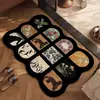 Novos Capachos Decorativos de Lama Diatomácea Estilo Chinês Luxo Leve para Entrada de Casa Capachos Resistentes a Manchas e Desgaste Tapetes para Banheiro Antiderrapantes