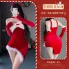 Roupa com tema de Natal: fantasia de coelho de veludo sexy, vestido vermelho justo ao corpo, traje para apresentação de palco, roupa de Natal plus size