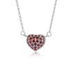 Plata s925 corto moda compacto collar de Amor temperamento femenino diamante rosa forma de corazón cadena de cuello coreana que combina con todo