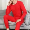 Ropa de otoño pantalones largos para hombre ropa de otoño roja ropa interior térmica traje de hombre suéter año de nacimiento rojo rojo chino Nuevo
