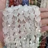 15mm Pedra Natural Mineral Cru Coração de Pêssego Multifacetado Contas Soltas Pulseira Colar DIY Acessórios de Joia Contas Semi-Acabadas Atacado