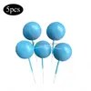 Paquete de 5 Decoraciones de Bolas para Pastel de Cumpleaños Transfronterizo DIY Bolas de Espuma para Pastel Decoraciones para Hornear Bodas Bolas Doradas Bolas Plateadas Inserciones
