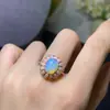Venta Caliente en Vivo Estilo Nuevo Anillo de Ópalo Natural Imitación Lujoso Elegante Tesoro de Color Colgante Traje de Joyería Pendientes Collar