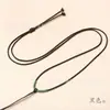 Cordón para Collar Tejido Simple y Delicado, Correa Ajustable con Colgante de Jade, Disponible en Múltiples Colores, Joyería Coleccionable, Venta al por Mayor Directa desde 1688