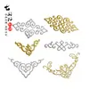 Tela Bordada de Nube Auspiciosa con Hilo Dorado y Plateado Pegatinas de Tela Accesorios Decorativos para Ropa de Danza de Espectáculo Estampado en Caliente Traje Antiguo Estilo Étnico Pegatinas para Planchar