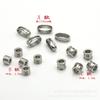 Suministro directo de fábrica acero inoxidable 304 espaciador de rosca cuenta ovalada pulsera de cuerda de cuero anillo posicionador accesorios de joyería DIY