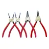 Alicates multifuncionales de resorte de curvado interior y exterior de 5 pulgadas 7 pulgadas de grado industrial de doble propósito con orificio en el vástago alicates manuales para anillos de retención