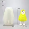 Molde de silicona de oso islandés material DIY hecho a mano Piedra de expansión para coche Molde de yeso de aromaterapia de oso polar