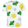 Comércio Exterior Europeu e Americano Transfronteiriço Venda Quente Impressão Digital 3D Imitação Tridimensional Cubo de Gelo Fresco Verão Camiseta Casual de Manga Curta Masculina