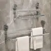 Estante para Toallas con Ventosa Baño Sin Taladro Barra para Toallas Retráctil Estante para Guardar Toallas Lavabo