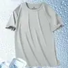 Camiseta de Malla Fina de Manga Corta para Hombre Seda de Hielo Secado Rápido Manga Media Sensación Fresca Camiseta Deportiva Elástica Corta Ropa para Hombre