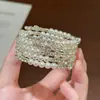 Pulseira Coreana de Pérolas e Diamantes em Camadas com Design de Alto Padrão, Elegante e Versátil, Pulseira de Pérolas e Diamantes de Nicho