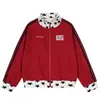 Chaqueta Retro Americana con Cuello Alto de Estrella para Hombre y Mujer Otoño Tendencia Marca Bloque de Color Casual Cárdigan Chaqueta Corta de Pareja Top
