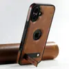 Adecuado para iPhone18Promax Carga Inalámbrica Magsafe Funda de Cuero para Teléfono Móvil Soporte para Coche Cubierta Protectora Magnética