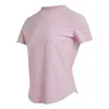 Top Esportivo Casual de Manga Curta para Verão Feminino, Gola Redonda, Soltinho, Secagem Rápida, Roupas para Corrida ao Ar Livre, Treinamento, Yoga, Camiseta