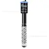 Varilla calefactora de sonido plateada para acuario, control automático de temperatura del acuario, peces tropicales pequeños, vidrio a prueba de explosiones, pantalla digital inteligente, varilla calefactora de ahorro de energía