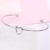 Pulseira Cruzada em Formato de Coração, Joia de Aço Inoxidável em Forma de Nó de Amor em C, Elementos de Combinação DIY Qualquer, Fashionável para o Dia a Dia