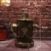Bote de Basura de Hidrante de Incendio Creativo Retro Estilo Industrial Pie Grande Operado con Pedal Restaurante Arte de Hierro Contenedor Exterior Adornos Americanos Decorativos