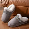Pantuflas de Felpa de Gamuza de Algodón para Mujer Invierno Suela Gruesa Antideslizantes Cálidas con Forro de Terciopelo para Casa Zapatos de Hogar para Pareja Venta al por Mayor