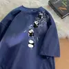 Nova Camiseta Masculina Pesada de Manga Curta Estilo Chinês, Novo Modelo Verão 2026, Marca Tendência Solta Top Masculino