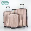 Mala de Viagem Rígida com Zíper 20 polegadas de Mão Mala de Viagem Grande Capacidade Trava de Senha Mala de Bagagem com Rodas Universais Portátil