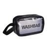 Bolsa de Cosméticos de PVC com Separação Seca e Úmida, Bolsa de Armazenamento de Cosméticos Portátil de Viagem de Grande Capacidade para Mulheres, Necessaire Transparente, Impermeável