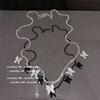 Brillante Cadena de Rostro Sonriente de Streamer con Piedras Preciosas Chapada en Oro Blanco de 18K, Ocho Corazones y Ocho Flechas Zirconia Letra Hueso Zirconia Brillante
