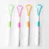 Limpiador Raspador de Lengua Personalizado con Bolsa para Limpieza del Mal Aliento Bucal, Raspador de Lengua de Doble Cara con Diseño Portátil