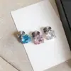 Brinco de Clipe Redondo de Zircônia para Mulheres Sem Piercings Estilo Coreano Dopamina Simples Ear Cuff Luxo Leve Moda Brinco Versátil