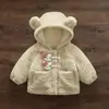 Abrigo de invierno para niña 2026 nuevo estilo, parte superior de felpa forrada de polar para bebés, chaqueta de algodón cálida de invierno para niños, ropa para niños pequeños