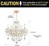 Candelabro de cristal estilo europeo, lámpara elegante para sala de estar de villa, lámpara lujosa para comedor, lámpara para salón de hotel de edificio dúplex, salón de bodas