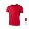 Camiseta de Seda de Hielo de Secado Rápido de Color Puro de Manga Corta para Hombre con Logo Impreso Camiseta Cultural Publicitaria para Hombre Camiseta de Cuello Redondo para Hombre Ropa de Trabajo