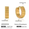 Brincos Pendentes Quadrados de Zircônia Europeus e Americanos Silenciosos e Elegantes Acessórios de Brinco de Aço Inoxidável Dourado 18K para Mulheres Design de Nicho Transfronteiriço Senso de Design