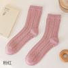 Calcetines de Mayorista para Primavera y Otoño para Mujer, Estilo Trenzado de Cable, Calcetines de Media Pantorrilla Estilo Japonés, Tendencia Estilo Ins, Calcetines de Algodón Lindo Color Sólido