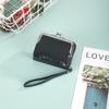 Bolso de PU para mujer transfronterizo con hebilla, monedero de 4 pulgadas, tarjetero, bolso con clip, bolso clutch de PU para mujer, bolso retro de PU