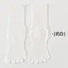 Calcetines de yoga de cinco dedos para mujer 10A antibacterianos, resistentes al olor, absorbentes de sudor, de media pantorrilla para fitness en interiores, deportes y Pilates