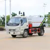 Camión compactador de basura Foton pequeño azul con placa de matrícula, buen sellado y gran capacidad de carga, camión de recolección de basura sin fugas