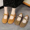 Zapatos bajos retro franceses de una sola pieza para mujer, nuevos zapatos de noche franceses para primavera y otoño, estilo hada suave, zapatos planos Mary Jane suaves
