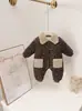 Ropa para Bebé, Estilo Otoño e Invierno, Mameluco Estampado de Leopardo, Forrado de Felpa, Ropa Caliente de Invierno, Traje Elegante para Gateo al Aire Libre de Bebé, Estilo Nuevo