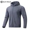 Jaqueta corta-vento de fleece com capuz Hanye L5, para primavera e outono, jaqueta de camada interna, roupa térmica para esportes ao ar livre, unissex