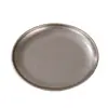 Ventas Directas de Fábrica Retro Acero Inoxidable 304 Estilo Occidental Plato Redondo Parrilla Plana Cafetería Plato Plano Bandeja Personalización