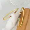 Pulseira aberta tendência em latão com zircônia pulseira temperamento versão coreana de joias simples para banquete presente atacado vendas diretas