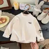 Camada base espessa para crianças, blusa quente de gola média, roupa íntima de outono e inverno, unissex, uniforme escolar quente, camada interna espessa, mangas compridas