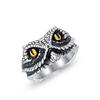 Anillo de pitón de cuerno de plata tailandesa Chiba, accesorio de anillo abierto para hombre, anillo de dedo índice de nicho de alto sentido, joyería de plata hecha a mano