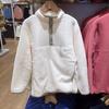 Ropa infantil japonesa/niños/niñas otoño e invierno forro polar botones cuello semiabierto suéter pullover cálido 460186